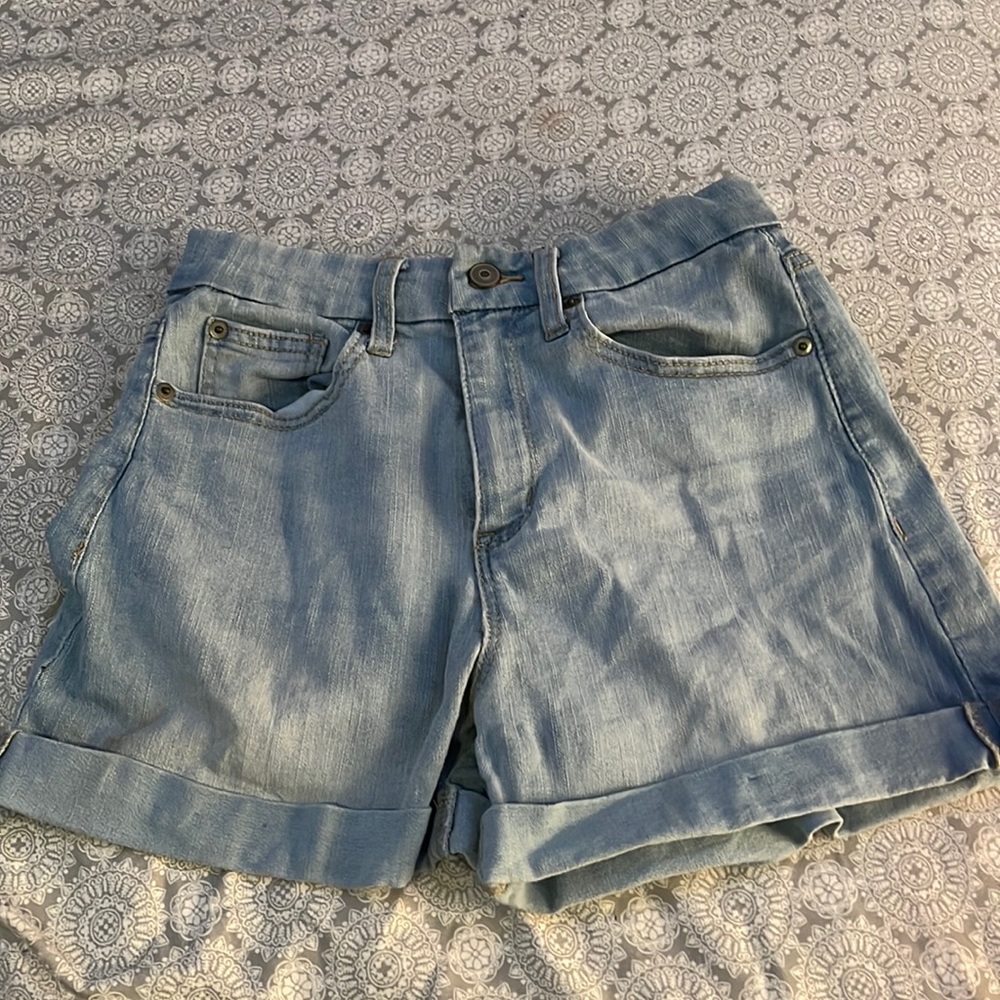 Light blue jean shorts
